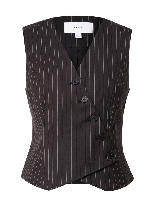 VILA VILA Prsluk od odijela 'VIESMA'  crna / vuneno bijela