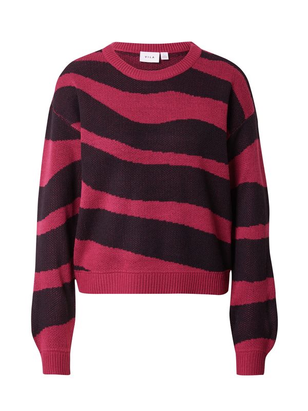 VILA VILA Pulover 'AVA'  merlot / crna