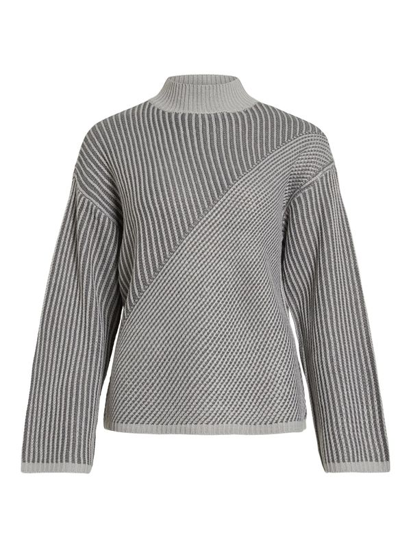 VILA VILA Pulover 'Dubline'  svijetlosiva / siva melange