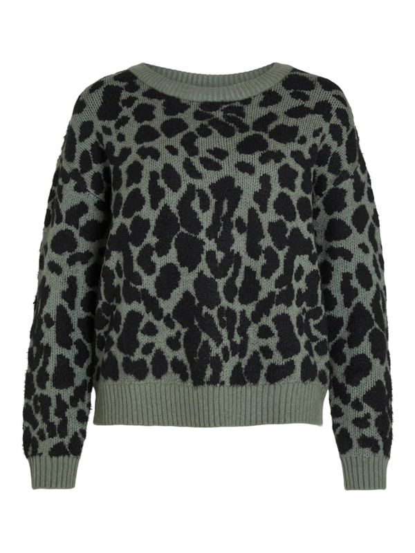 VILA VILA Pulover 'Ril'  žad / crna