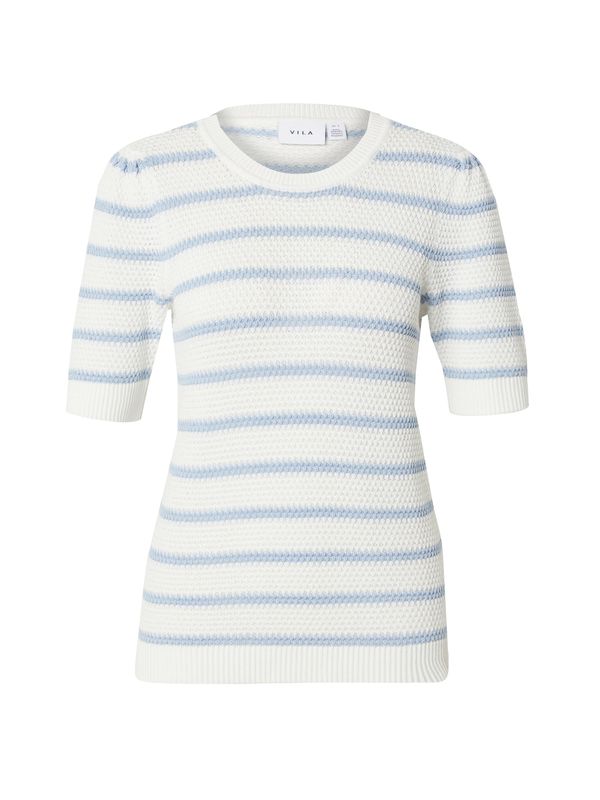 VILA VILA Pulover 'VIDALO'  svijetloplava / bijela