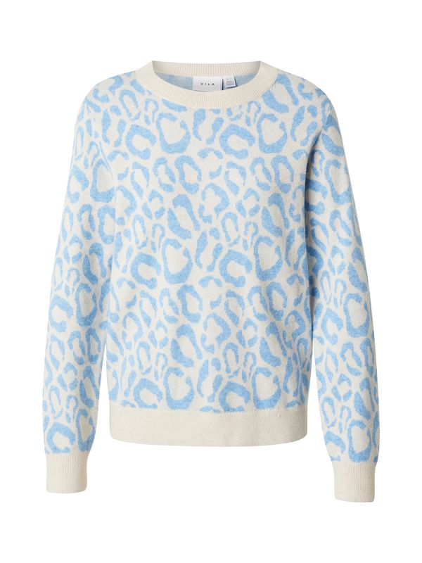 VILA VILA Pulover 'VIRIL'  azur / svijetlosiva