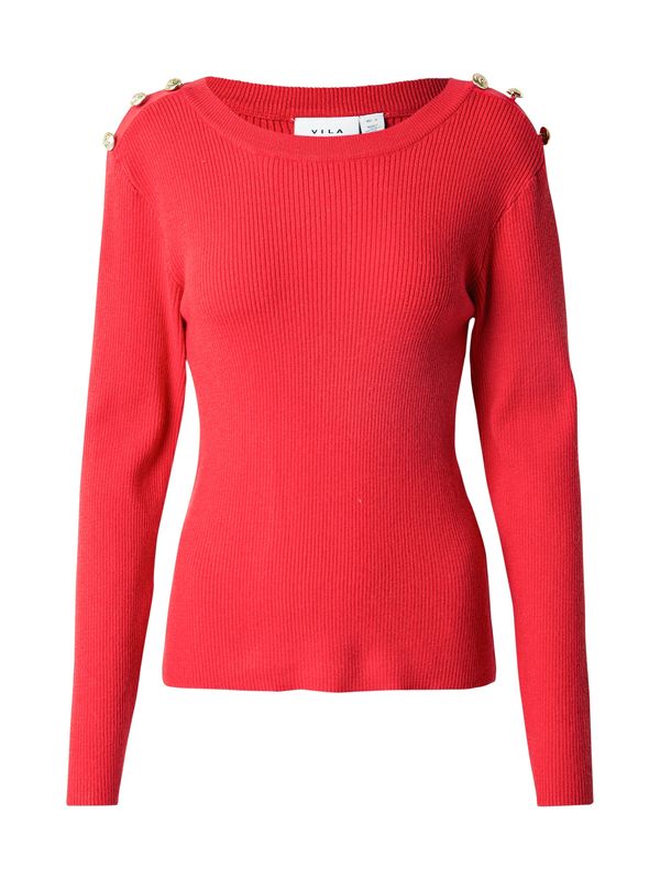 VILA VILA Pulover  zlatna / crvena