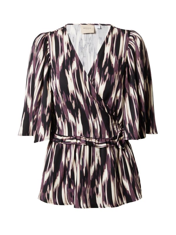 VILA ROUGE EDIT VILA ROUGE EDIT Bluza 'VIRomy'  bež / svijetlobež / patlidžan / crna