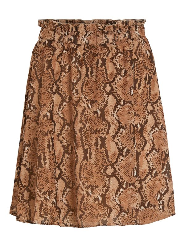 VILA VILA Suknja 'Adella'  bež / smeđa / konjak / crna