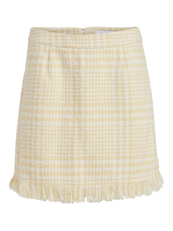 VILA VILA Suknja 'Ceyla'  svijetložuta / bijela