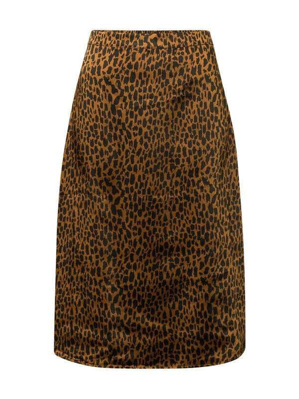 VILA VILA Suknja 'Meko'  konjak / crna