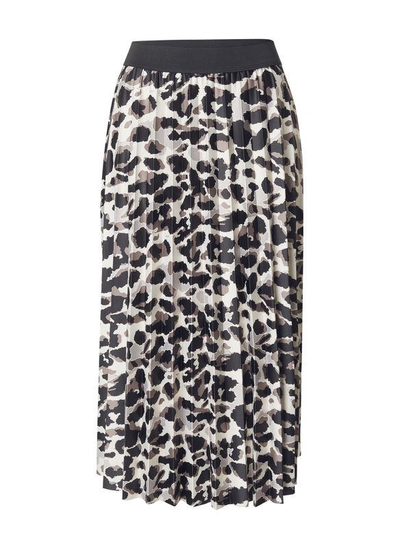 VILA VILA Suknja 'VINITBAN'  bež / boja slonovače / sivkasto bež / crna