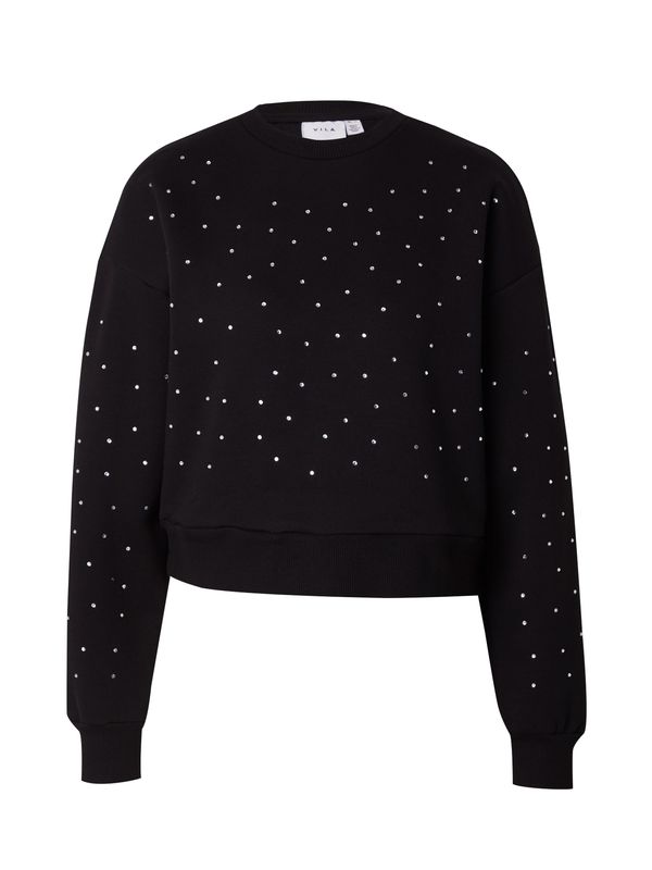 VILA VILA Sweater majica 'VIASTAKKA'  crna