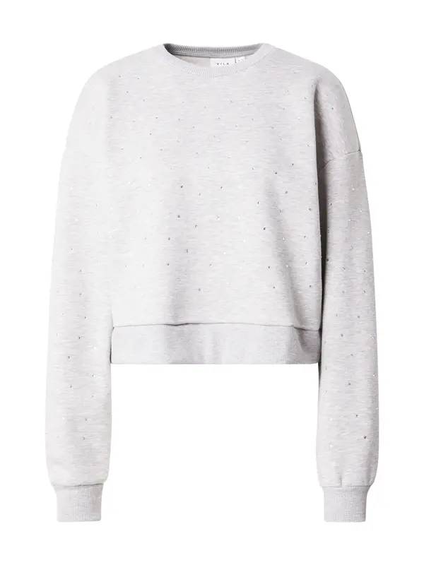 VILA VILA Sweater majica 'VIASTAKKA'  svijetlosiva