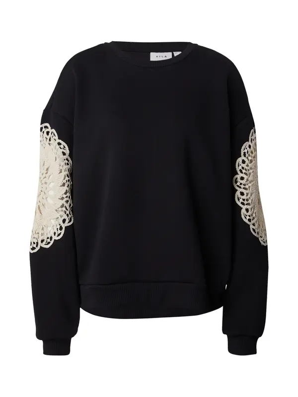 Vila VILA Sweater majica 'VIHeika'  boja pijeska / crna