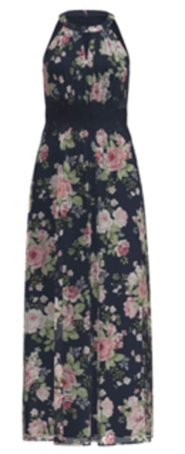 VILA VILA Večernja haljina 'Milina'  mornarsko plava / jabuka / prljavo roza / bijela