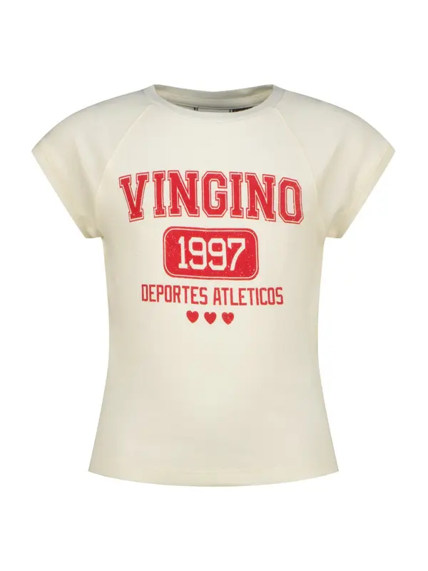 VINGINO VINGINO Majica 'Houla'  boja slonovače / crvena