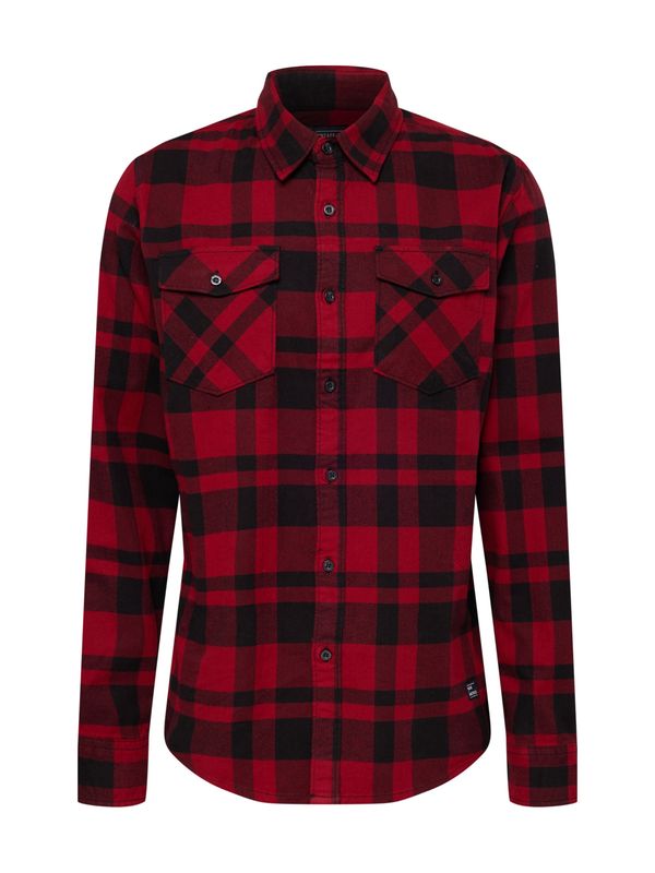 Vintage Industries Vintage Industries Košulja 'Austin'  crvena / merlot / crna