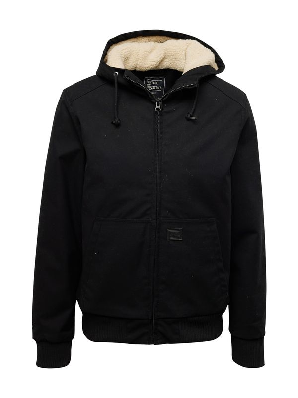 Vintage Industries Vintage Industries Zimska jakna 'Datton'  crna / prljavo bijela