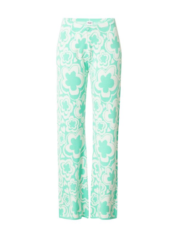 Vintage Supply Vintage Supply Hlače  menta / bijela