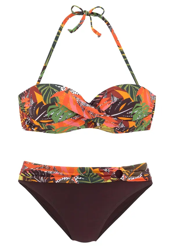 VIVANCE VIVANCE Bikini  čokolada / žuta / zelena / narančasta