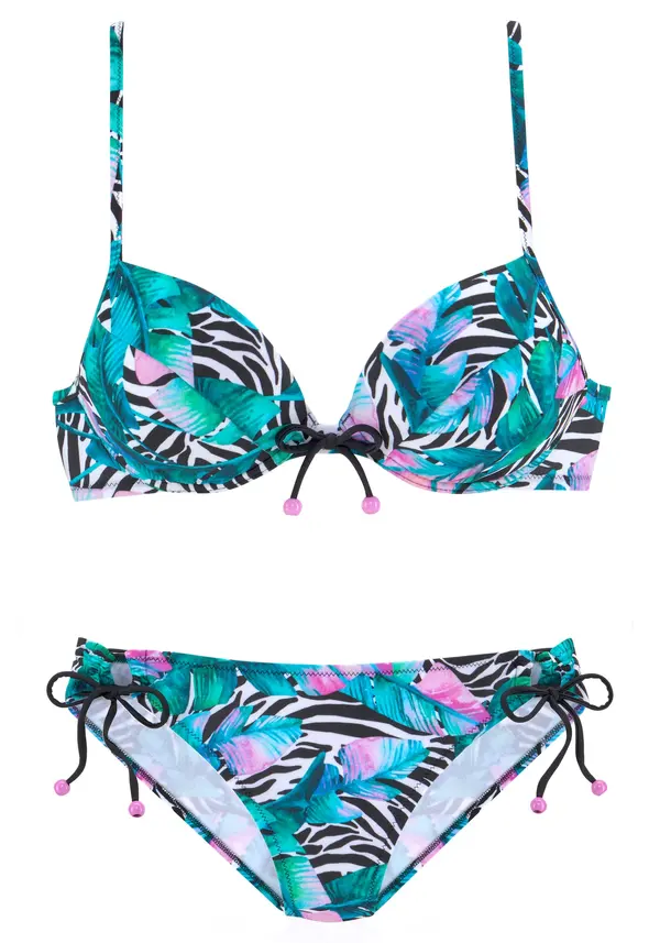 VIVANCE VIVANCE Bikini  žad / roza / crna / bijela