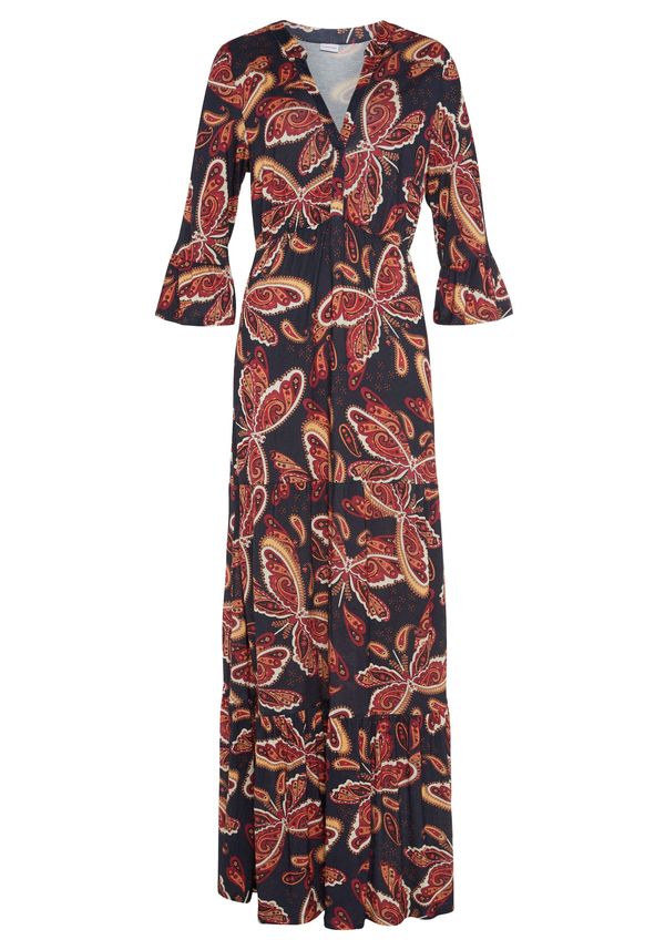 VIVANCE VIVANCE Haljina  mornarsko plava / marelica / trešnja crvena / vuneno bijela