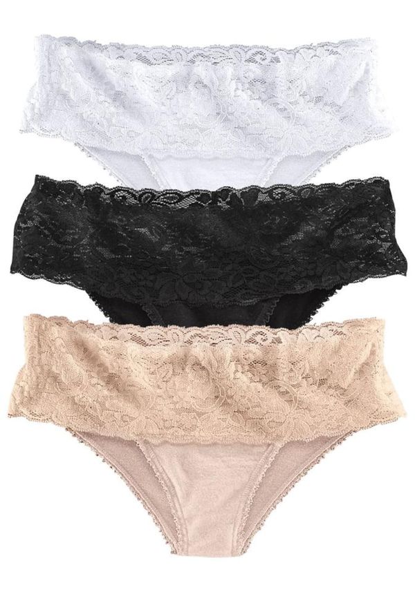 VIVANCE VIVANCE Hipster gaćice  šampanjac / crna / bijela