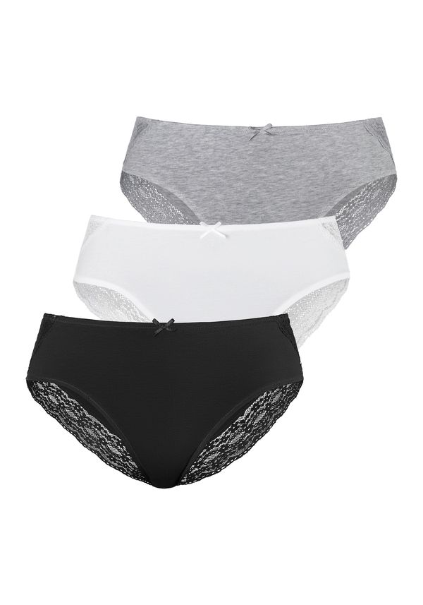 VIVANCE VIVANCE Hipster gaćice  siva / crna / bijela