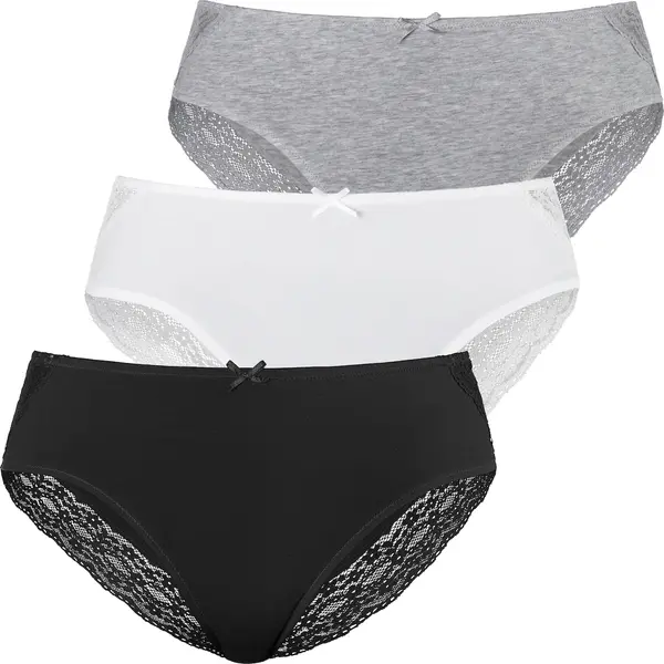 VIVANCE VIVANCE Hipster gaćice  siva / crna / bijela