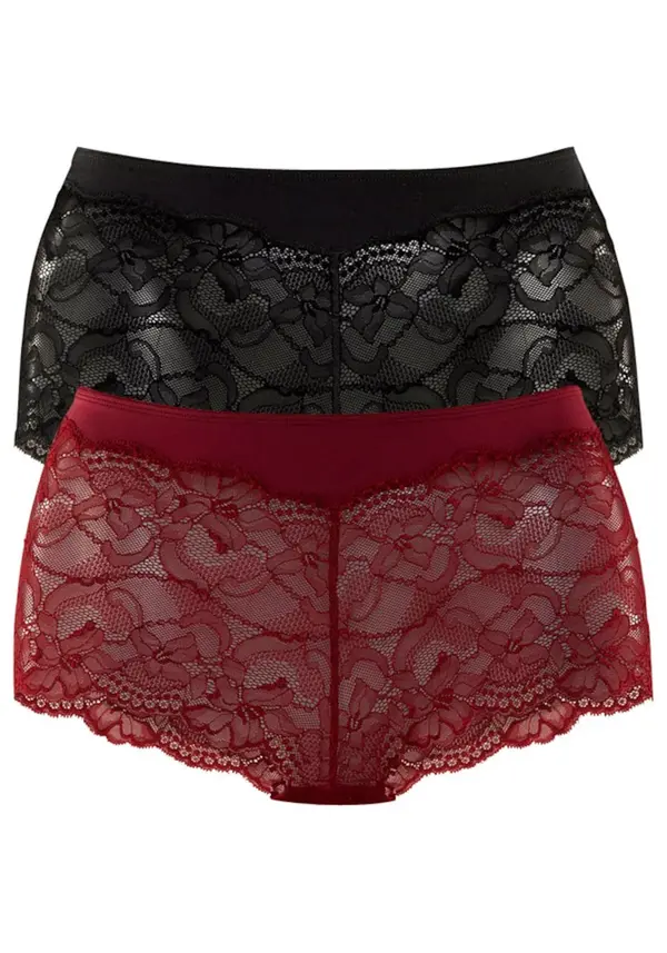 VIVANCE VIVANCE Hipster gaćice  tamno crvena / crna