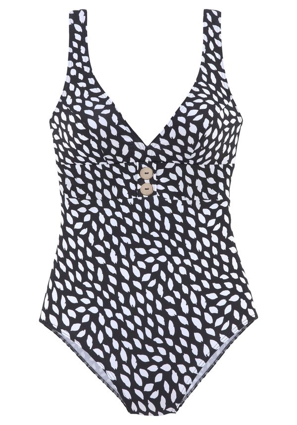 VIVANCE VIVANCE Jednodijelni kupaći kostim  crna / bijela