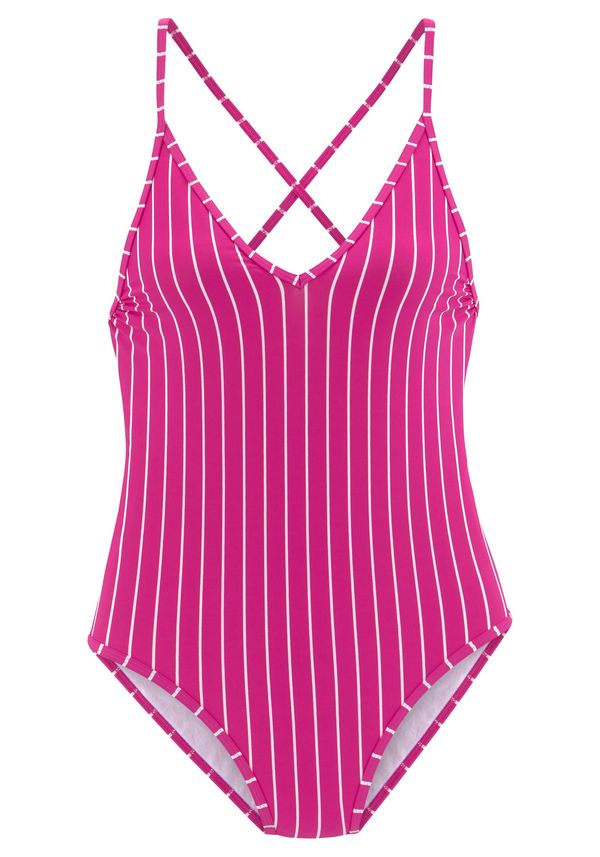 VIVANCE VIVANCE Jednodijelni kupaći kostim  roza / bijela