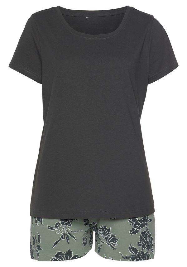 VIVANCE VIVANCE Kratke hlače za spavanje 'Dreams'  grafit siva / maslinasta