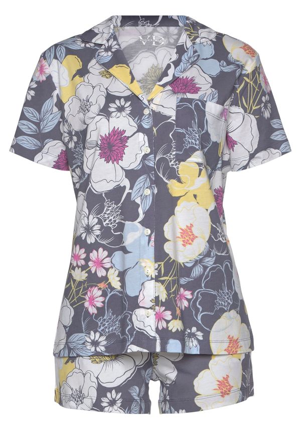 VIVANCE VIVANCE Kratke hlače za spavanje 'Dreams'  svijetloplava / svijetložuta / tamo siva / prljavo bijela