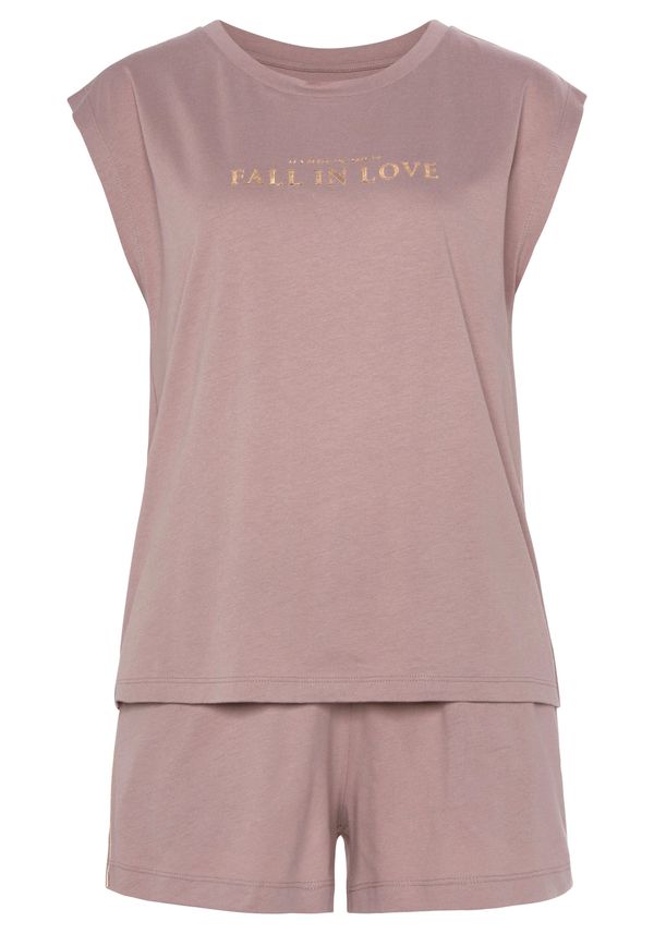 VIVANCE VIVANCE Kratke hlače za spavanje  zlatna / prljavo roza