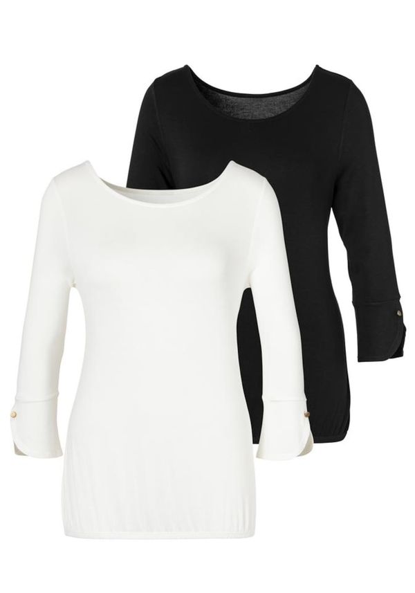 VIVANCE VIVANCE Majica  boja pijeska / crna