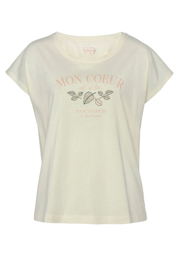 VIVANCE VIVANCE Majica  boja pijeska / tamno zelena / rosé