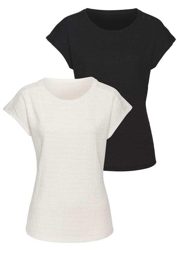 VIVANCE VIVANCE Majica  crna / bijela