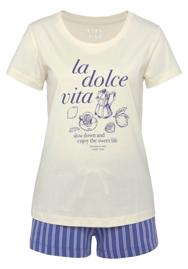 VIVANCE VIVANCE Pidžama  boja slonovače / plava