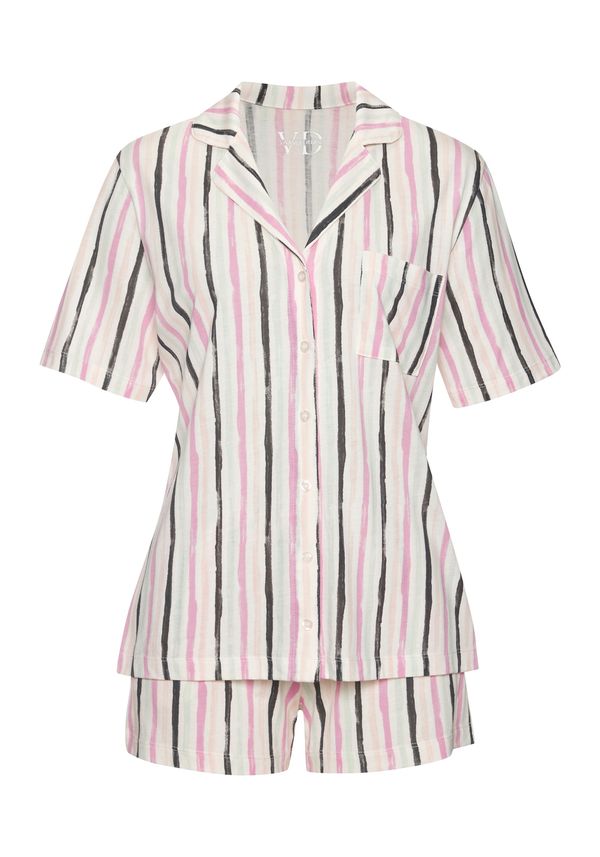 VIVANCE VIVANCE Pidžama 'Dreams'  antracit siva / zelena / prljavo roza