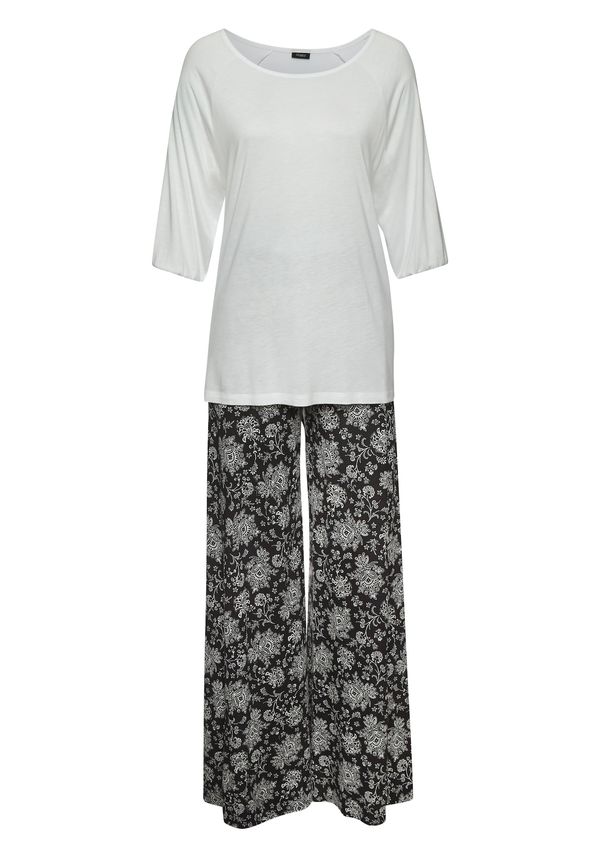 VIVANCE VIVANCE Pidžama 'Dreams'  crna / bijela