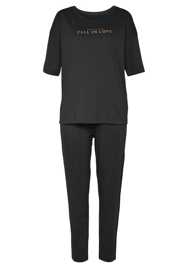 VIVANCE VIVANCE Pidžama 'Dreams'  puder roza / crna