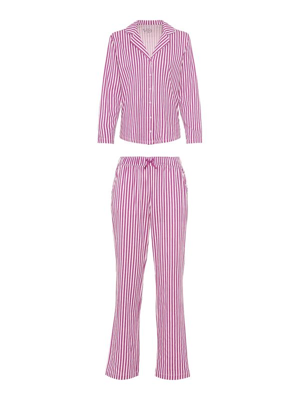 VIVANCE VIVANCE Pidžama 'Dreams'  sivkasto ljubičasta (mauve) / bijela