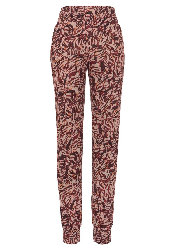 VIVANCE VIVANCE Pidžama hlače  bež / narančasta / hrđavo crvena / crna