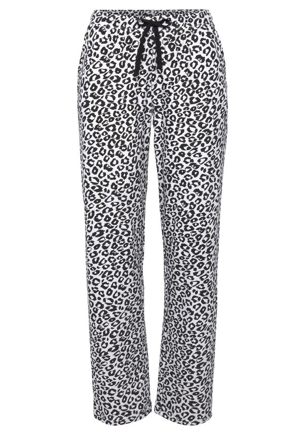 VIVANCE VIVANCE Pidžama hlače  crna / bijela