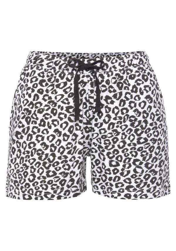 VIVANCE VIVANCE Pidžama hlače  crna / bijela