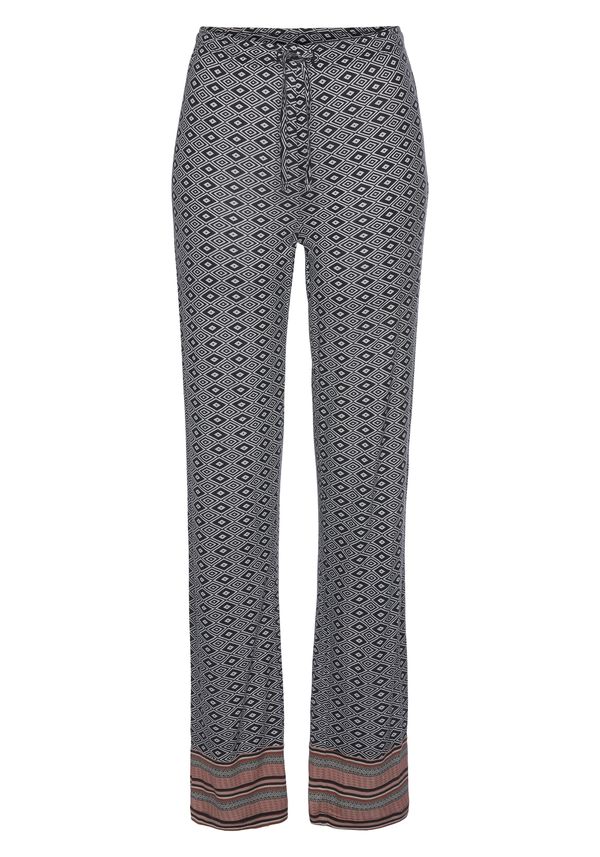 VIVANCE VIVANCE Pidžama hlače 'Dreams'  smeđa / crna / bijela