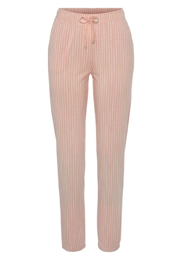 VIVANCE VIVANCE Pidžama hlače  puder roza / bijela