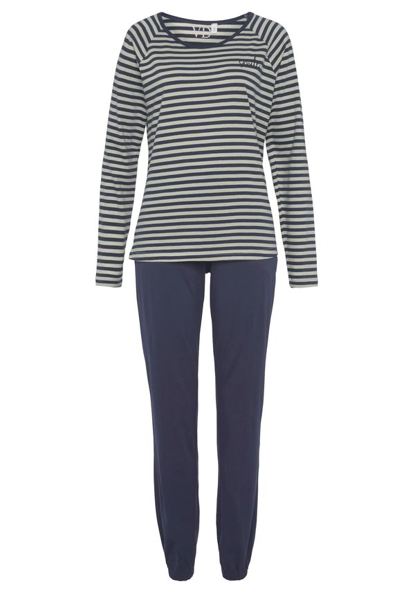 VIVANCE VIVANCE Pidžama  morsko plava / bijela