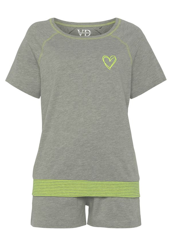 VIVANCE VIVANCE Pidžama  siva melange / limeta