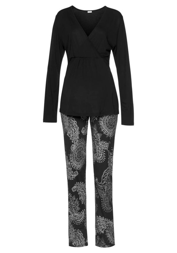 VIVANCE VIVANCE Pidžama  tamno plava / bijela