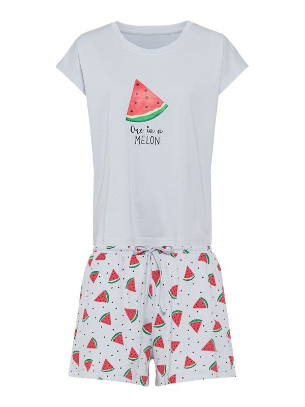 VIVANCE VIVANCE Pidžama 'VD fruits'  siva / crvena