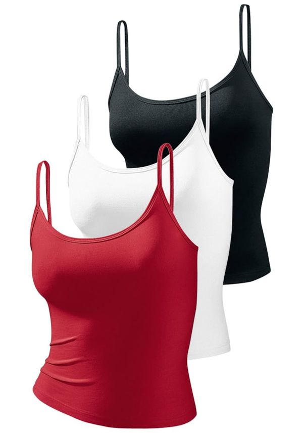 VIVANCE VIVANCE Potkošulja  crvena / crna / bijela